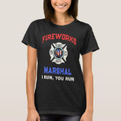 T-shirt FIREWORKS MARSHAL America Firefighter Pyro Technic (Devant)