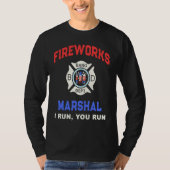 T-shirt FIREWORKS MARSHAL America Firefighter Pyro Technic (Devant)