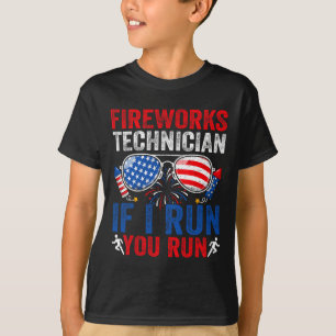 T-shirt Fireworks Technician Drôle 4 juillet Sungles Men