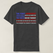T-shirt First Amendment American Pride USA Flag  (Design devant)