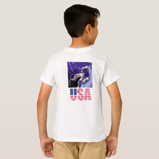 T-shirt First American Astronaut Space Walk (Dos entier)