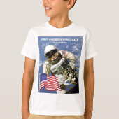T-shirt First American Astronaut Space Walk (Devant)