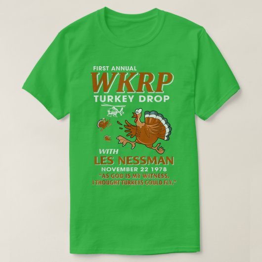 T-shirt First Annual Turkey Drop 22nd November Thanksgivin (Design devant)