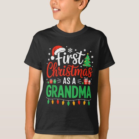 T-shirt First Christmas As A Grandma Matching New Nana Gra (Devant)