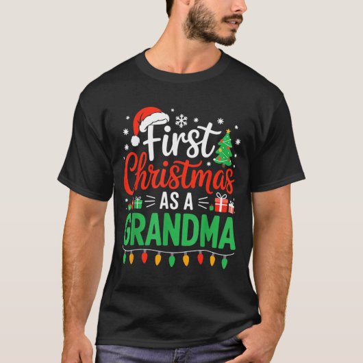 T-shirt First Christmas As A Grandma Matching New Nana Gra (Devant)