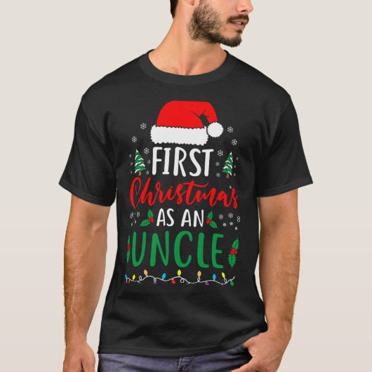 T-shirt First Christmas As An Uncle New Parents Xmas Match (Devant)