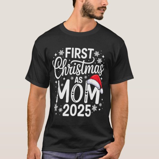 T-shirt First Christmas As Mom 2025 Matching Family Holida (Devant)