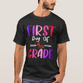 T-shirt First Day Of 4th Grade Back To School Students Fou (Devant)