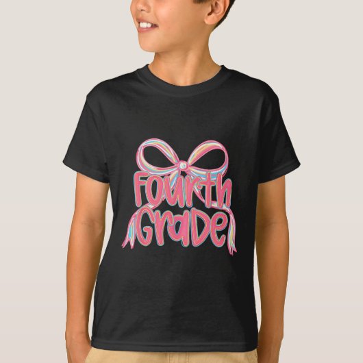 T-shirt First Day Of Fourth Grade Floral Bundle For Teache (Devant)