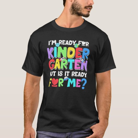 T-shirt First Day Of Kindergarten Kids Back To School Boy  (Devant)
