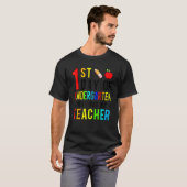 T-shirt First Day Of Kindergarten Pray For My Teacher Back (Devant entier)