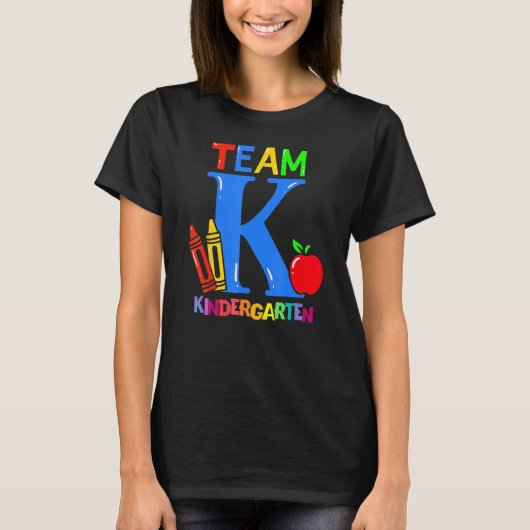 T-shirt First Day Of Kindergarten Pre K Squad Team Kinderg (Devant)