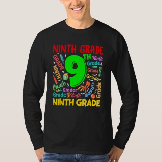 T-shirt First Day Of Ninth 9th Grade Back To School Teache (Devant)