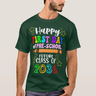 T-shirt First Day of Preschool Back to School PreK Here I 