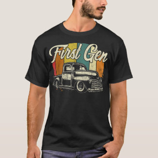 T-shirt First Gen Classic Truck 1st Generation USA Flag Vi