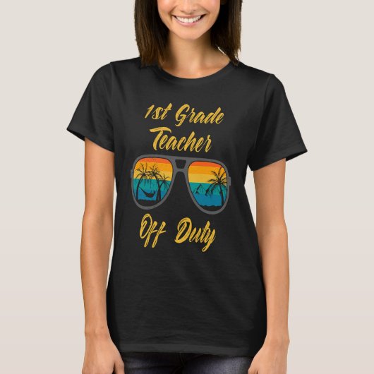 T-shirt First grade class teacher off duty holiday teacher (Devant)