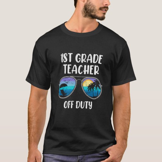 T-shirt First grade class teacher off duty holiday teacher (Devant)