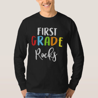 T-shirt First Grade Rocks Teacher Student Back To School K