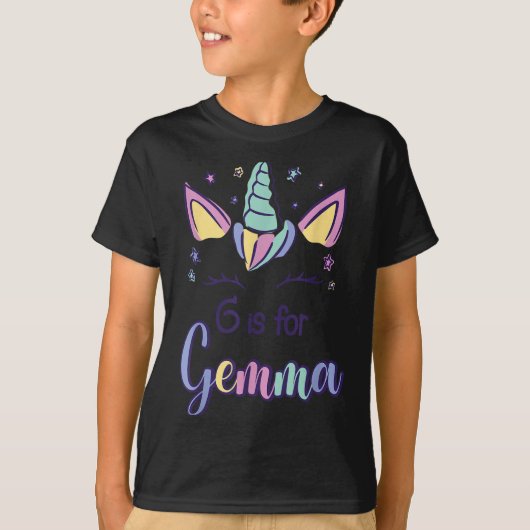 T-shirt First Name Gemma D G Is For Gemma  (Devant)