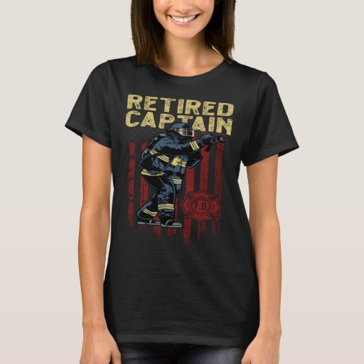 T-shirt First Responder and Fireman or retired captain fir (Devant)