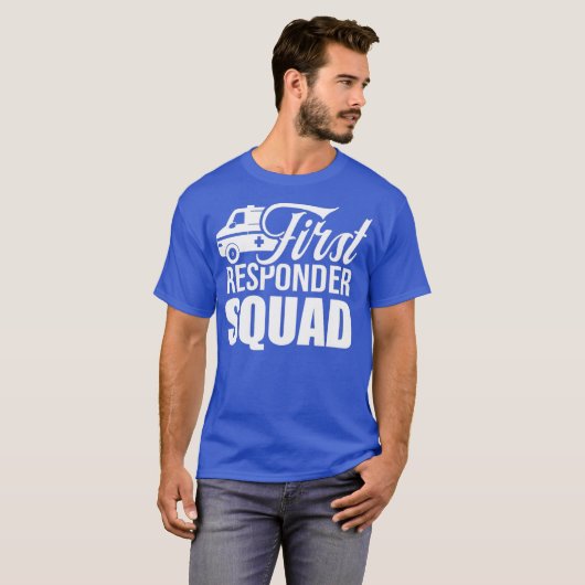 T-shirt First Responder Squad Emergency EMT Aid Helper (Devant entier)