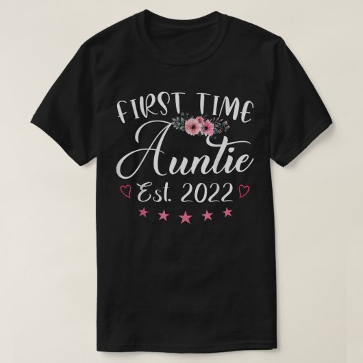 T-shirt First Time Auntie est (Design devant)