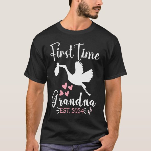 T-shirt First Time Grandma 2024 Pregnancy Announcement Soo (Devant)