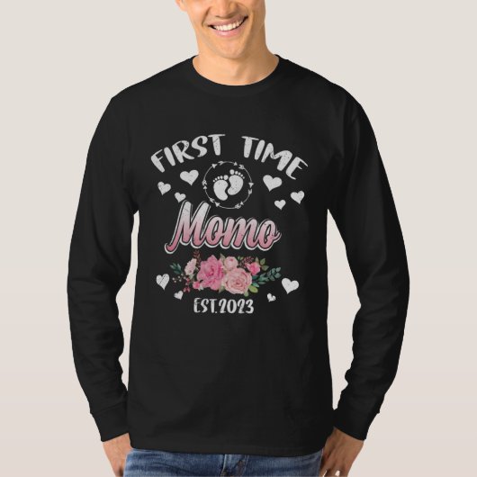 T-shirt First time Momo 2023 Mommy Mother s Day (Devant)