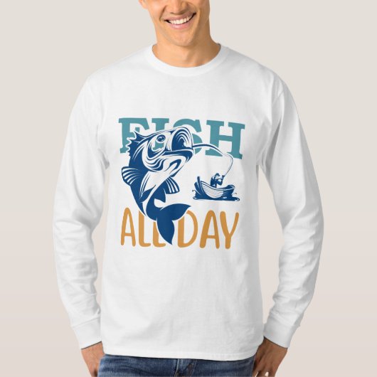 T-shirt fish all day (Devant)