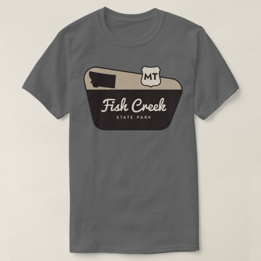 T-shirt Fish Creek State Park Montana Affiche de bienvenue (Design devant)