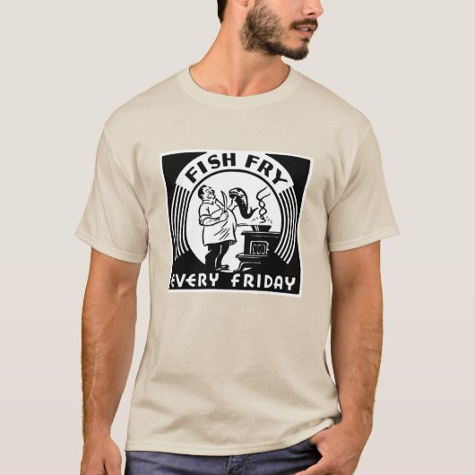 T-shirt "Fish Fry Chaque Vendredi" Customisé (Devant)