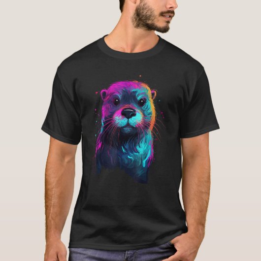 T-shirt Fish Otter Sea Otter Animal Otter  Bundle Otter (Devant)