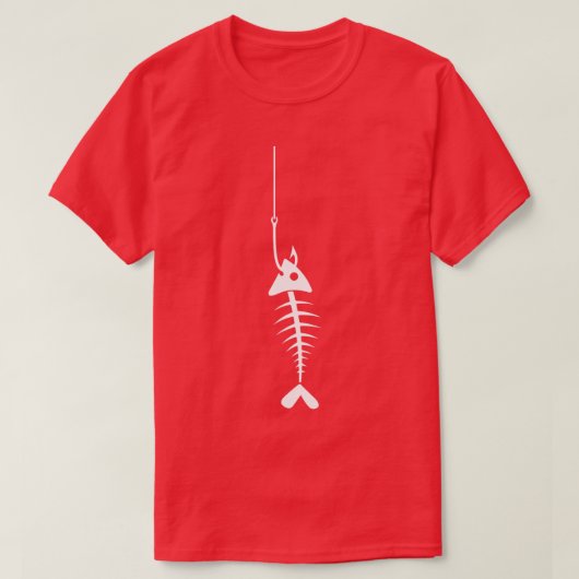 T-shirt Fish skeleton in a fish hook (Design devant)