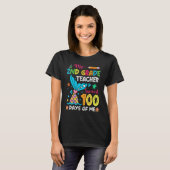 T-shirt Fish Tail 2nd Grade Teacher Survived 100 Days Of M (Devant entier)