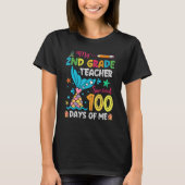 T-shirt Fish Tail 2nd Grade Teacher Survived 100 Days Of M (Devant)
