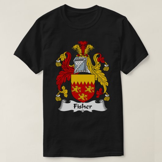 T-shirt Fisher Coat of Arms Family Crest (Design devant)