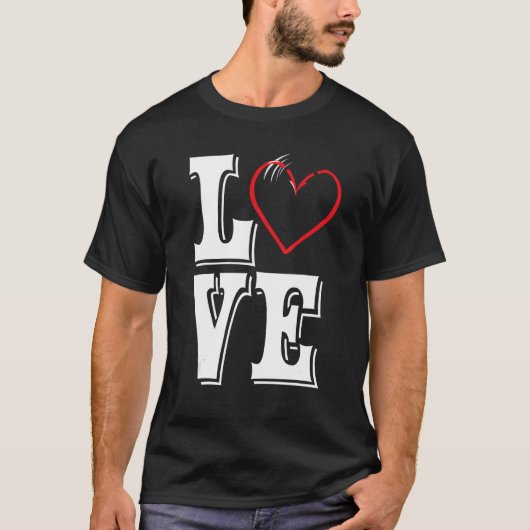 T-shirt Fisher Love Hook Rod Pêcheur Coeur Pêcheur Pêcheur (Devant)