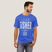 T-shirt Fisher Nom personnalisé Anniversaire Cadeau (Devant entier)