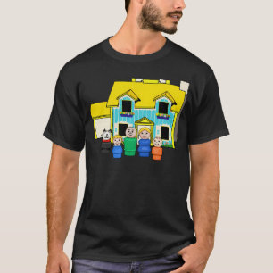 T-shirt Fisher Price Petite Famille Avec Maison Jaune