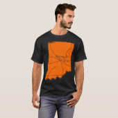 T-shirt Fishers, IN [Orange] (Devant entier)