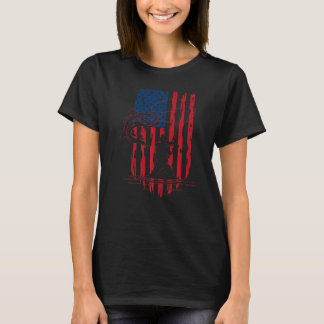 T-shirt Fishing 4th Of July American Flag Patriotic Fisher