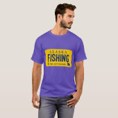 T-shirt Fishing Alaska License Plate (Devant entier)