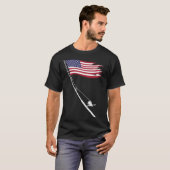 T-shirt Fishing  American Flag Fishing Rod (Devant entier)