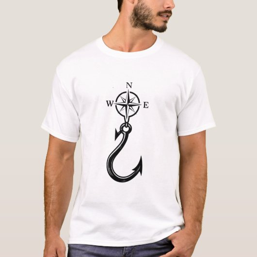 T-shirt Fishing Compass Rose (Devant)