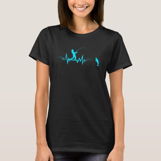 T-shirt Fishing Heartbeat  For Fisherman  1 (Devant)