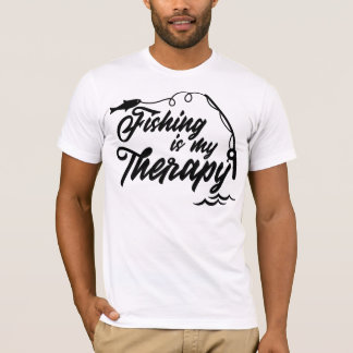 T-shirt Fishing Is My Therapy – Funny Angler Quote Fishing