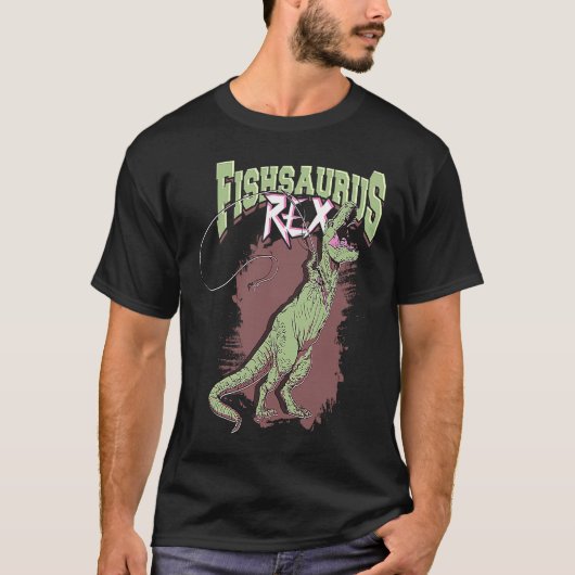 T-shirt Fishsaurus rex u2013 Pêche de la truite Rex (Devant)