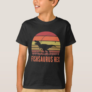 T-shirt Fishsaurus T-Rex Dinosaur - Amusant pêcheur