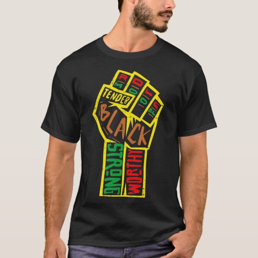 T-shirt Fist Black Pride Melanin BLM History Equal (Devant)