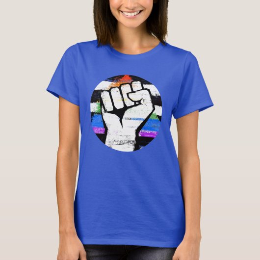 T-Shirt Fist de Fierté Allié (Devant)